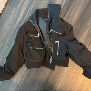 AKIRA Black Jacket with Metallic Accents